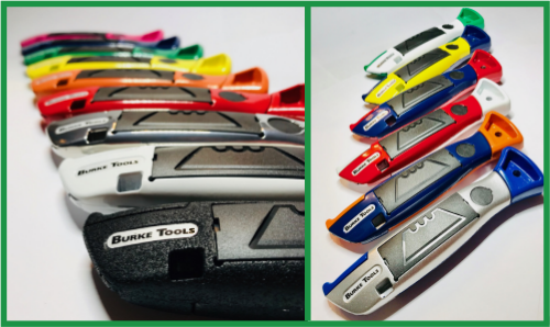 K550COATED with 20 GERMAN BLADES CHOOSE COLOR & BLADE TYPE: DEEP HOOK, SMALL HOOK, CONCAVE OR STRAIGHT UTILITY